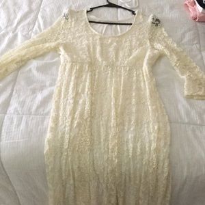 Coco Beach Maternity long sleeve lace dress, XL!